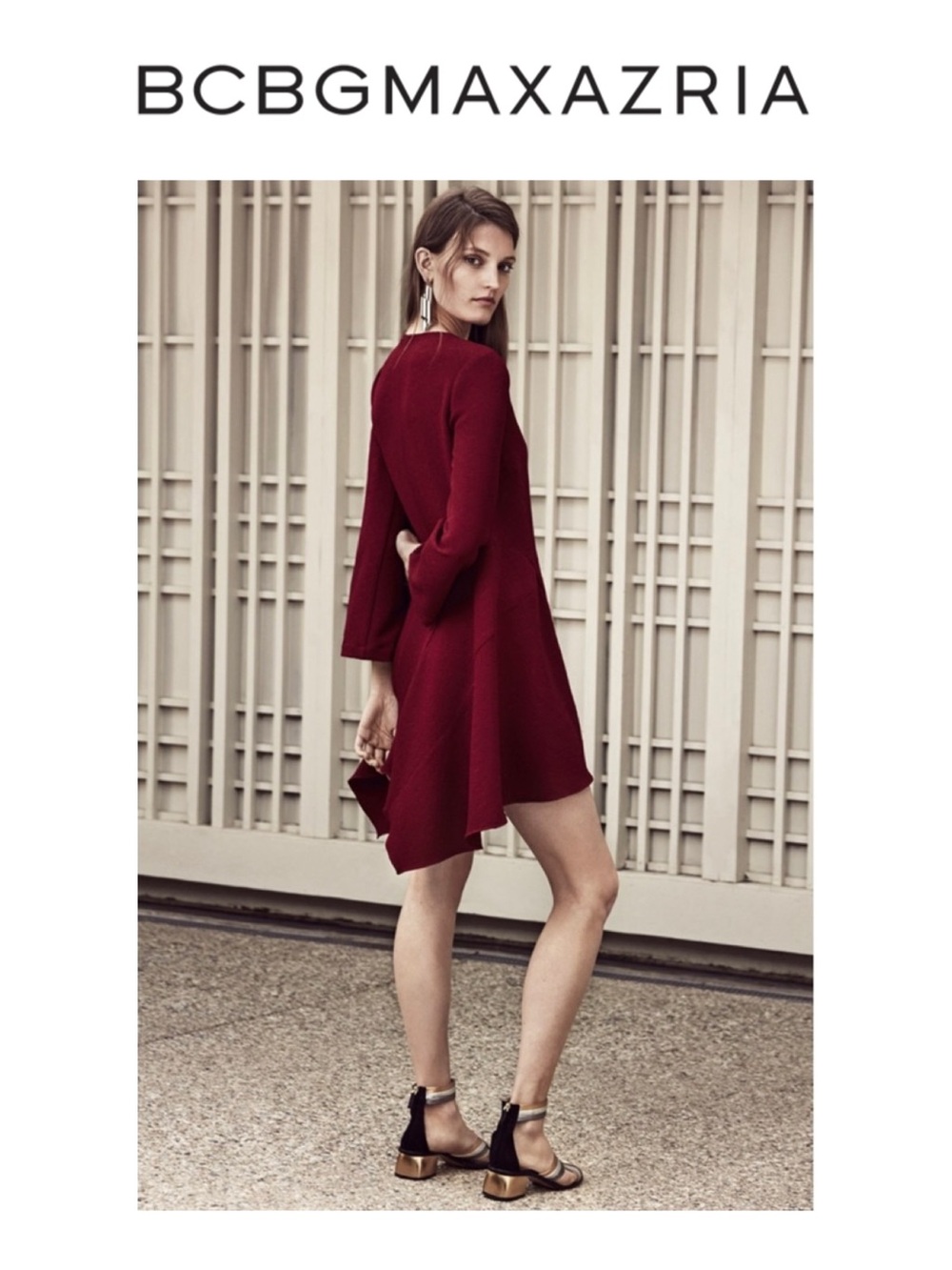 BCBGMaxAzria Geena Pebbled Shirt Dress